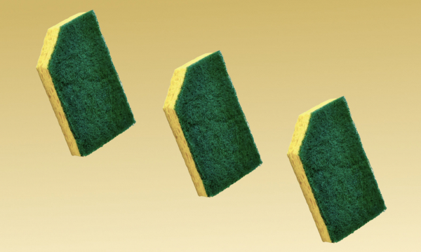 А Вы знали, что необходимо обрезать уголок губки для мытья посуды?